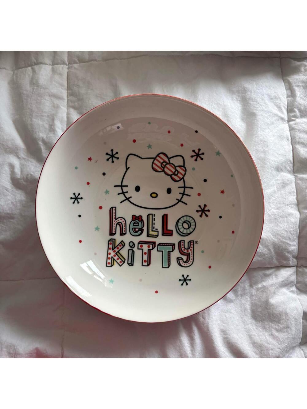 hello kitty christmas plate